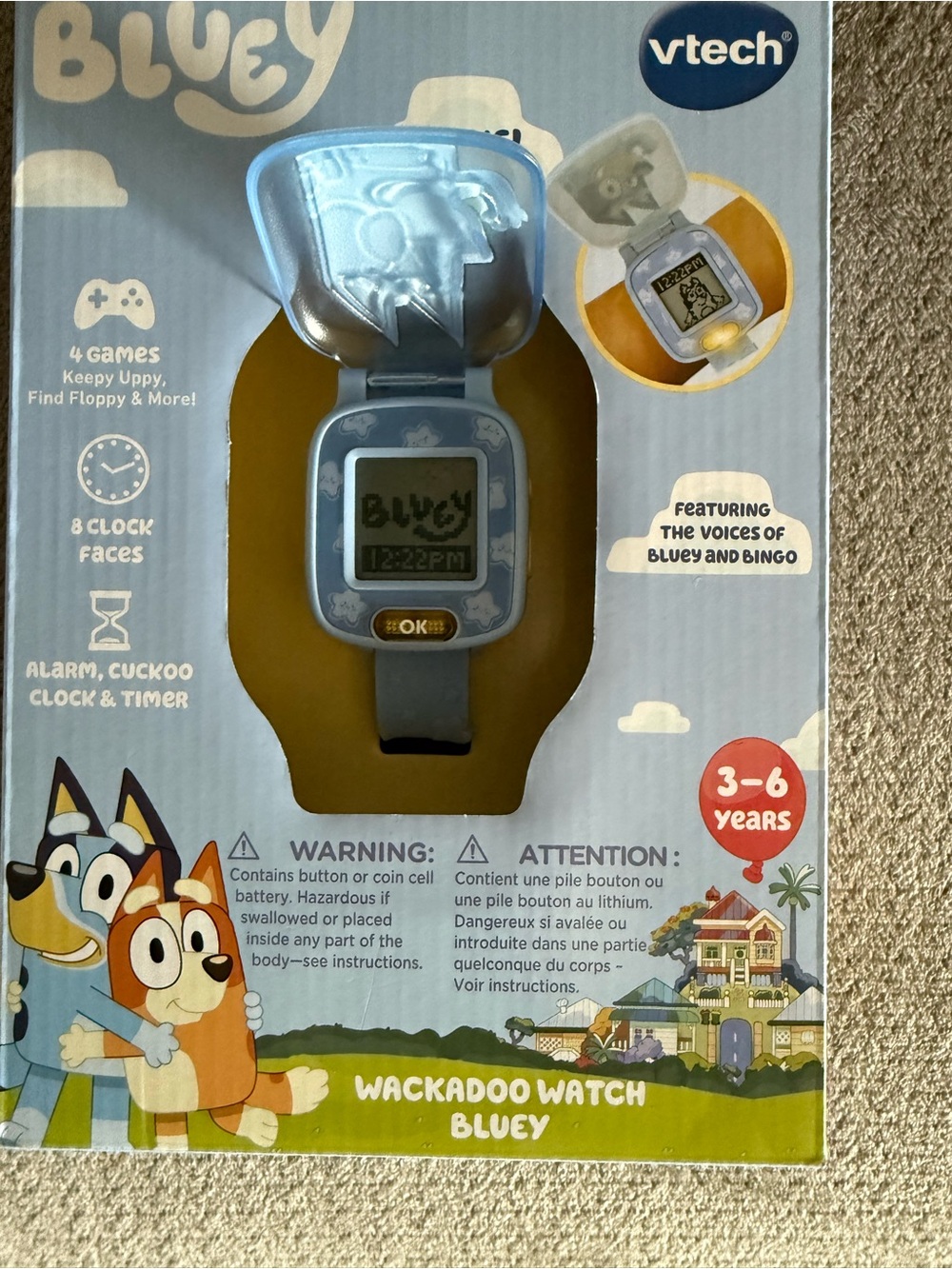 VTech Wackadoo Watch Bluey - Blue Kids Digital Watch